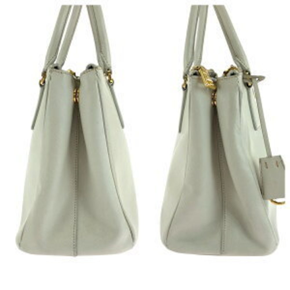 Prada Galleria Bag Triangular White Shoulder Leat… - image 7